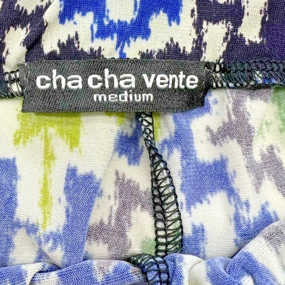 CHA CHA VENTE Womens Wide Leg Pull On Elastic Waist Pants M Hippy Psychedelic - Picture 3 of 10